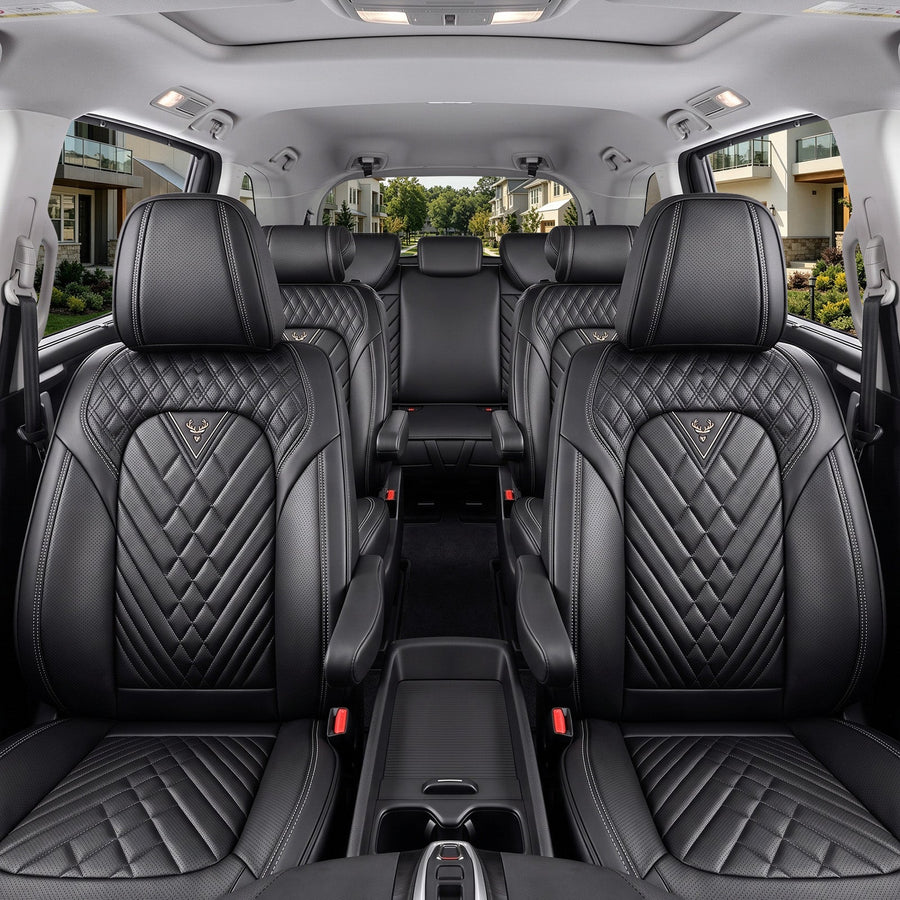 Honda Odyssey Seat Covers, Black, 7-Seat Standard Set, Vehicle-Specific Interior Protection
