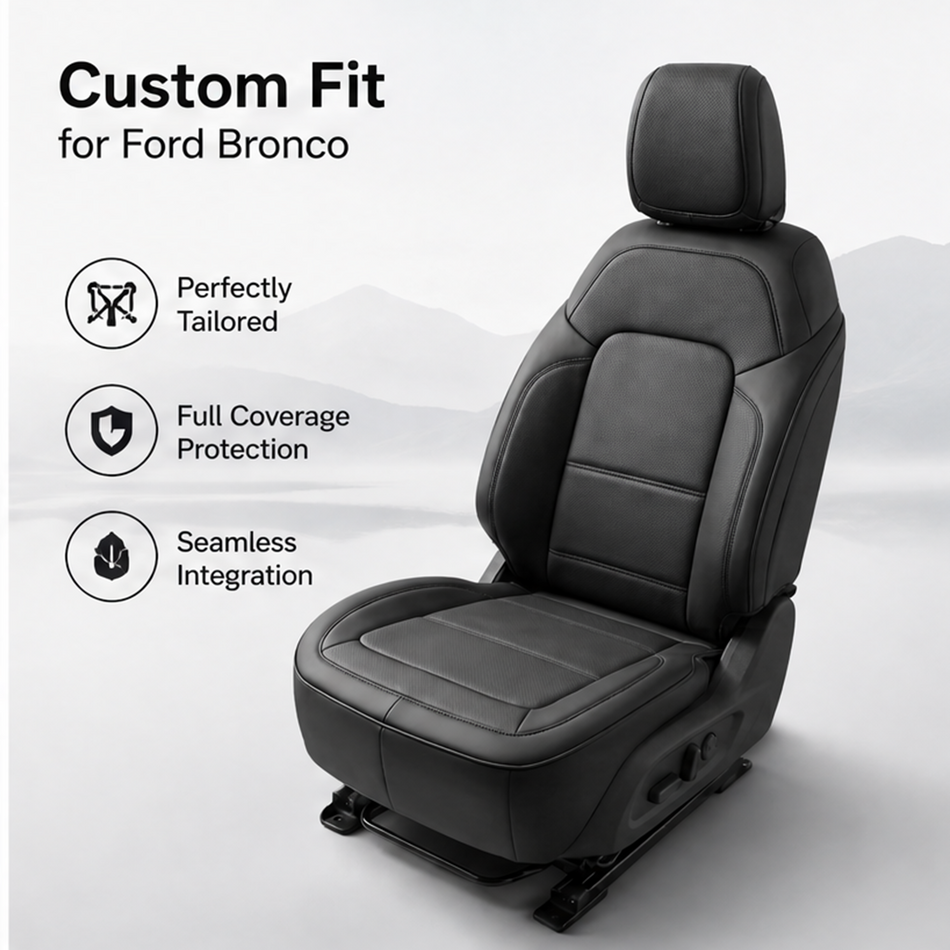 2016-2019 Ford Explorer Seat Covers, Black, 7-Seat Standard Set, Vehicle-Specific Interior Protection