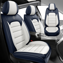 Load image into Gallery viewer, Full Coverage Black Leather Car Seat Cover Classical Standard Style, Automotive Vehicle Cushion Universal Fit