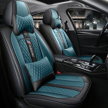 Load image into Gallery viewer, Full Coverage Black Leather Car Seat Cover Street Luxury Style, Automotive Vehicle Cushion Universal Fit