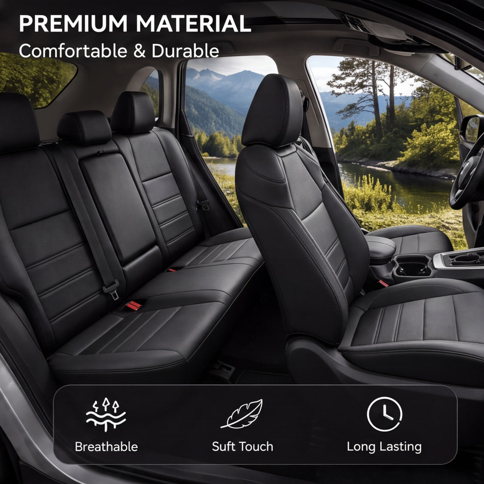 2013-2018 Toyota rav4 Seat Covers, Black, 5-Seat Set, Vehicle-Specific Interior Protection