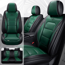 Load image into Gallery viewer, Full Coverage Black Leather Car Seat Cover Street Standard Style, Automotive Vehicle Cushion Universal Fit