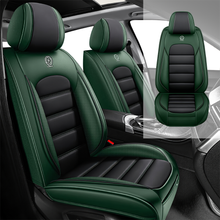 Load image into Gallery viewer, Full Coverage Black Leather Car Seat Cover Classical Standard Style, Automotive Vehicle Cushion Universal Fit