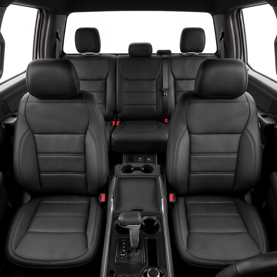 2021-2026 Ford F-150 Seat Covers, Black, 5-Seat Set, Vehicle-Specific Interior Protection
