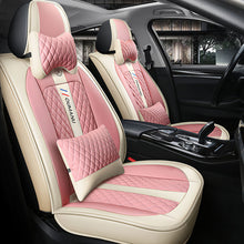 Load image into Gallery viewer, Full Coverage Black Leather Car Seat Cover Street Luxury Style, Automotive Vehicle Cushion Universal Fit