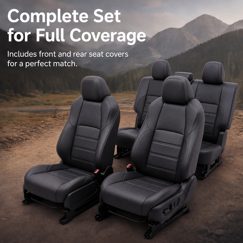 2016-2023 Toyota tacoma Seat Covers, Black, 5-Seat Set, Vehicle-Specific Interior Protection