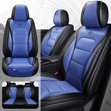 Load image into Gallery viewer, Full Coverage Black Leather Car Seat Cover Street Standard Style, Automotive Vehicle Cushion Universal Fit