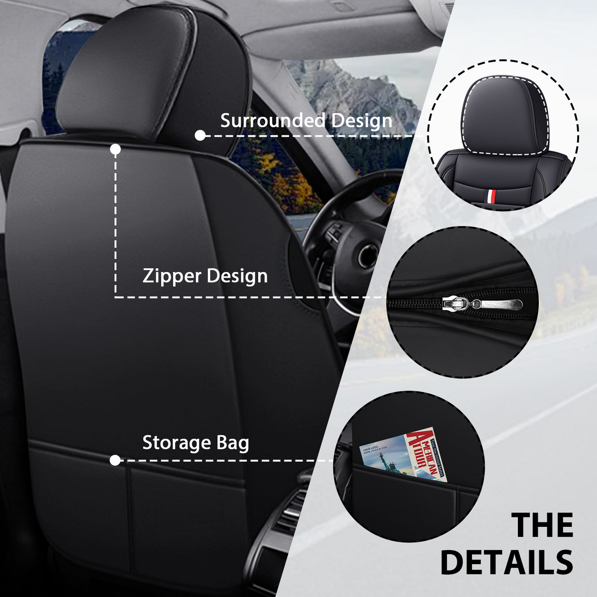Acura Integra 2000-2026 Seat Covers - Black - 2 Seat Luxury
