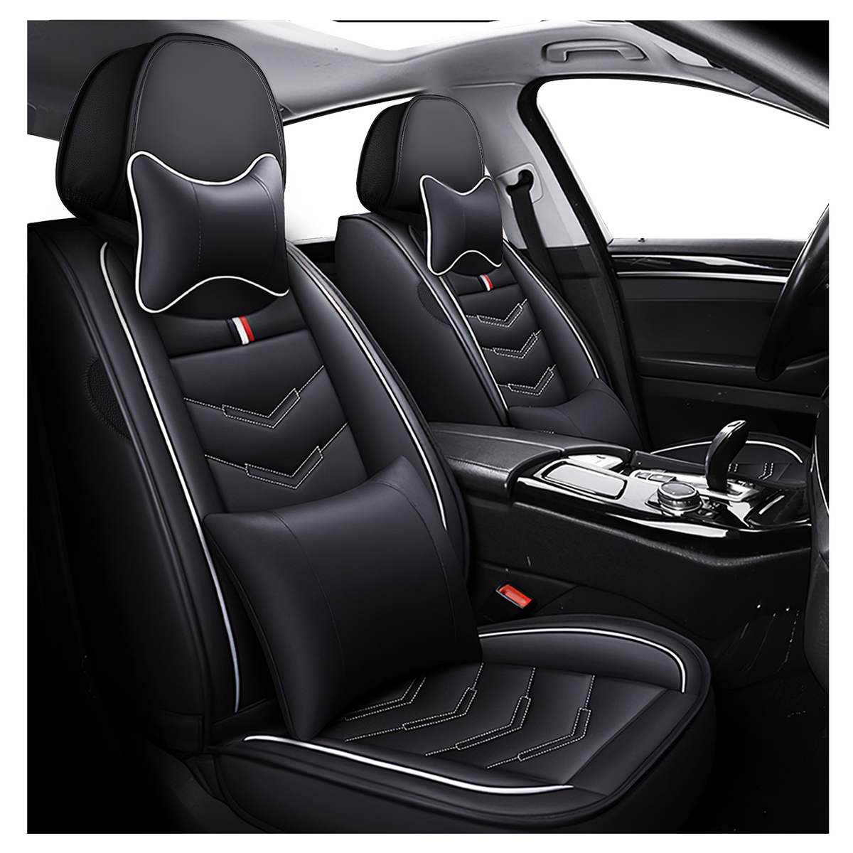 Acura RDX 2007-2026 Seat Covers - Black White - 2 Seat Luxury