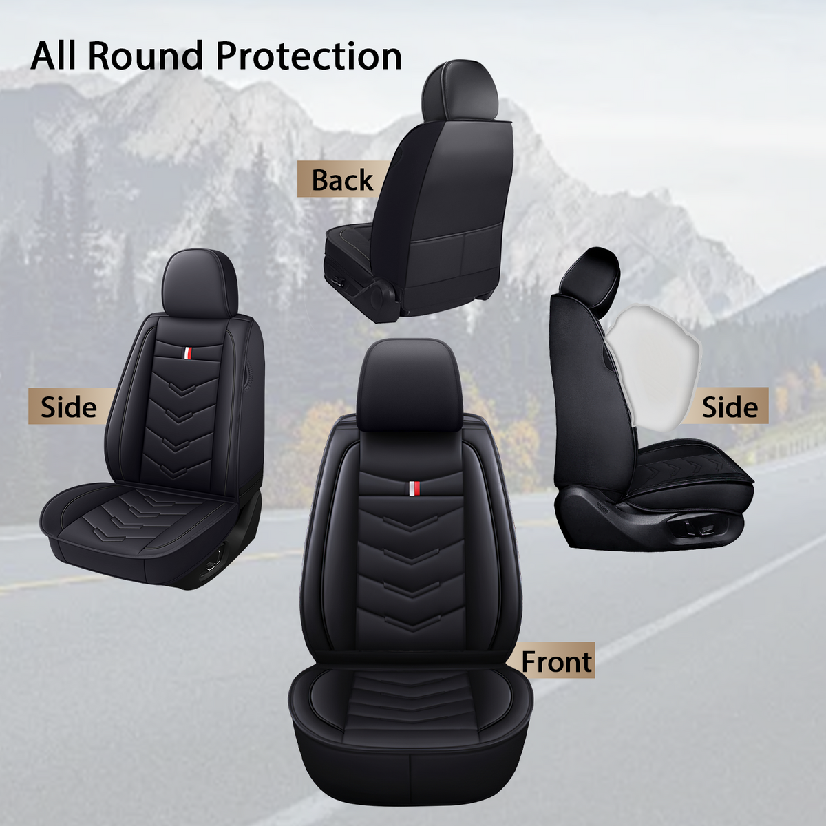 Acura Integra 2000-2026 Seat Covers - Black - 2 Seat Standard