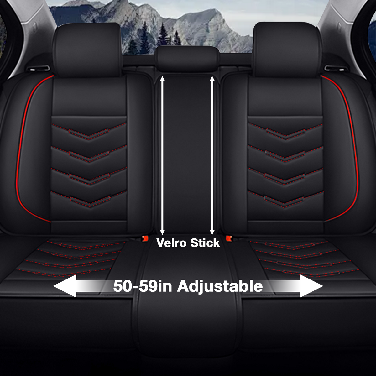 Acura RDX 2007-2026 Seat Covers - Black Red - 5 Seat Standard