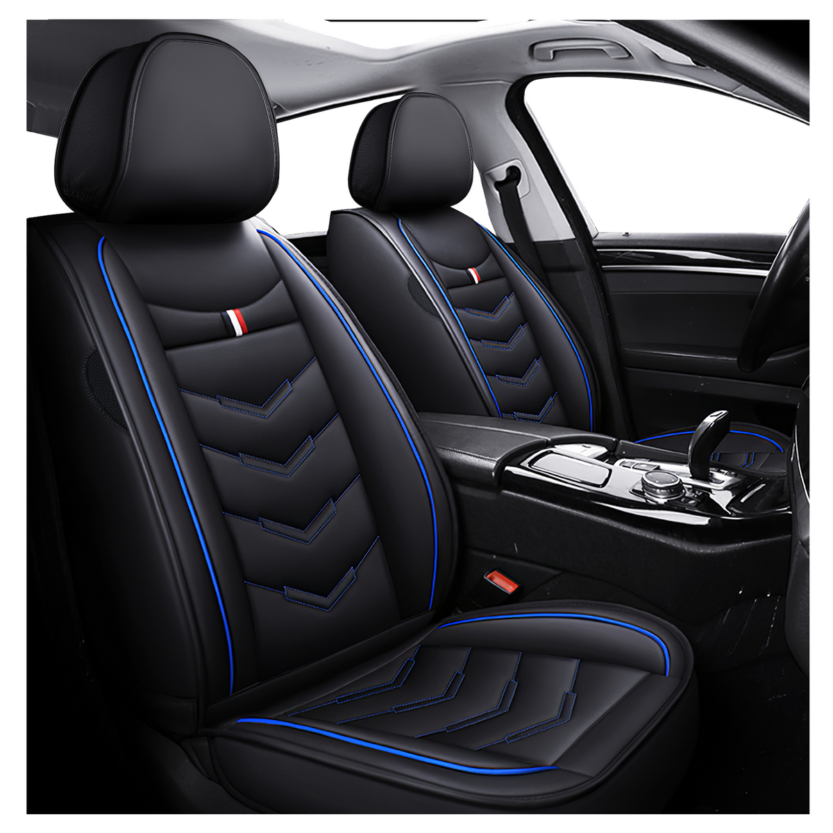 Acura Integra 2000-2026 Seat Covers - Black Blue - 2 Seat Standard