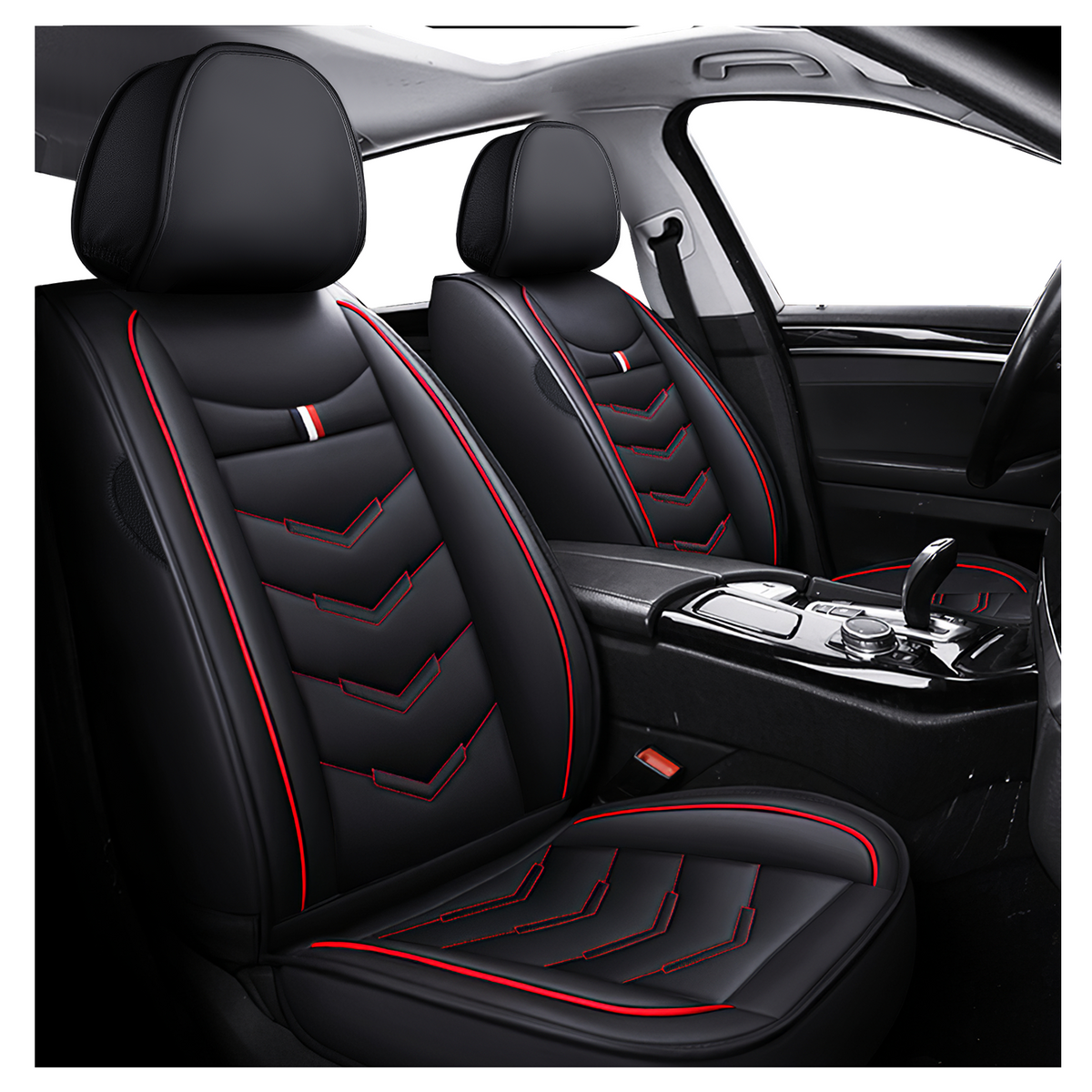 Acura Integra 2000-2026 Seat Covers - Black Red - 2 Seat Standard