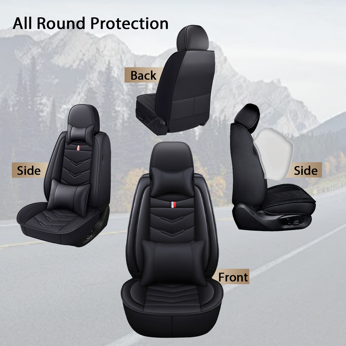 Acura Integra 2000-2026 Seat Covers - Black - 2 Seat Luxury