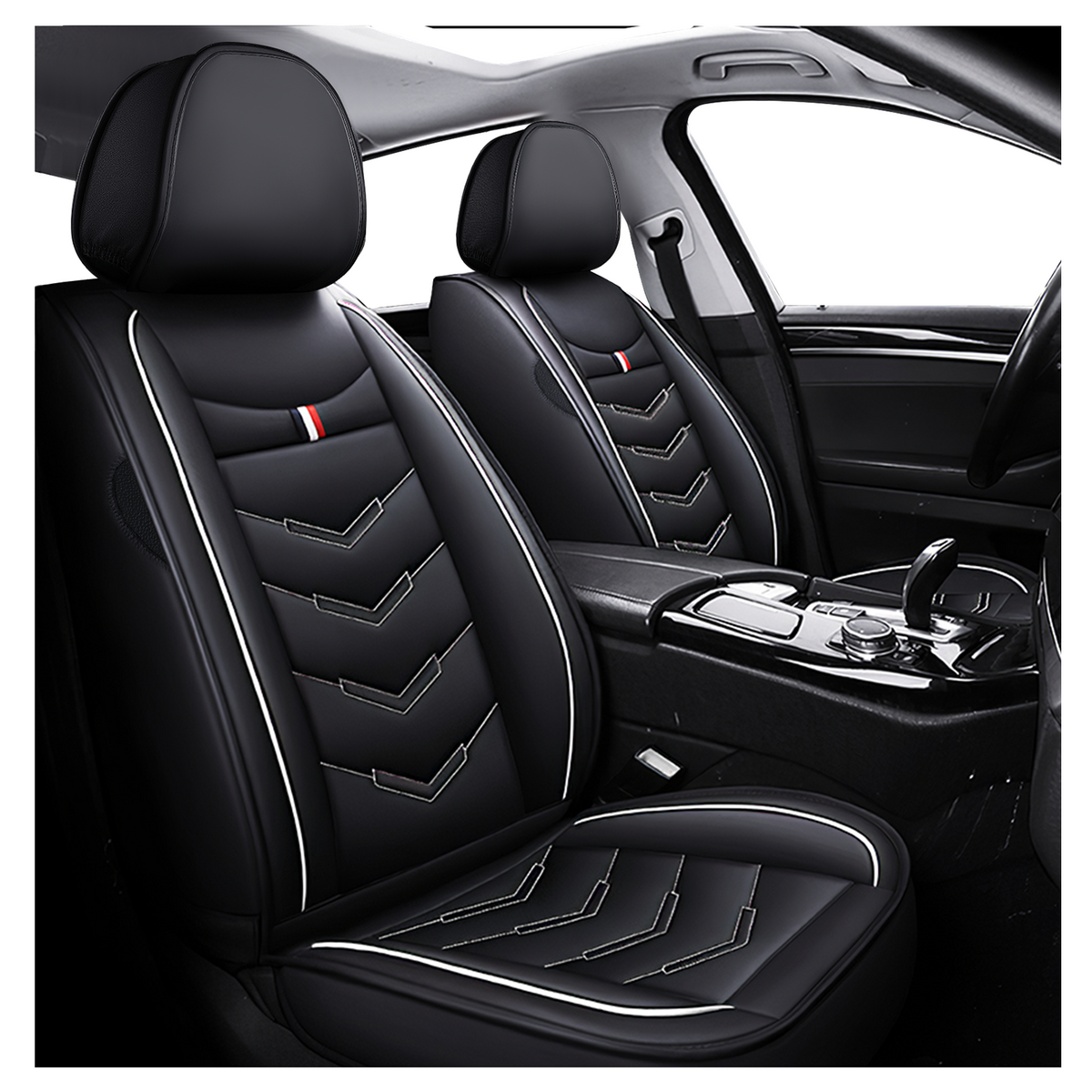 Acura RDX 2007-2026 Seat Covers - Black White - 2 Seat Standard