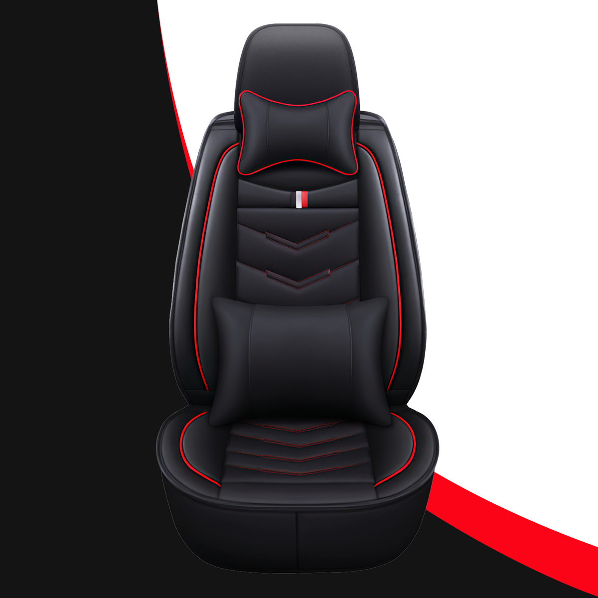 Acura RDX 2007-2026 Seat Covers - Black Red - 2 Seat Luxury - Color Swatch