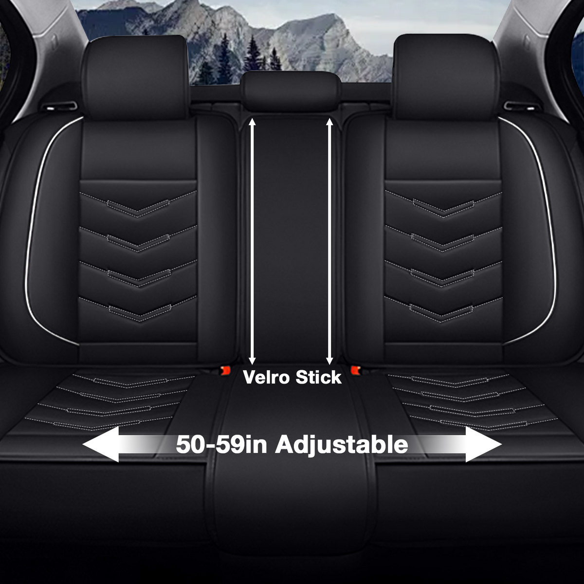 Acura Integra 2000-2026 Seat Covers - Black White - 5 Seat Standard