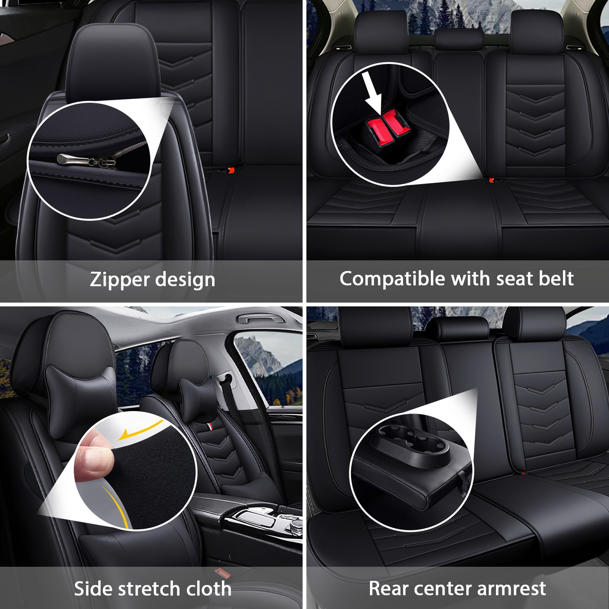 Acura Integra 2000-2026 Seat Covers - Black - 2 Seat Luxury