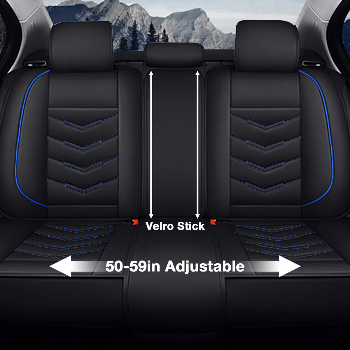 Acura RDX 2007-2026 Seat Covers - Black Blue - 5 Seat Standard