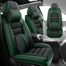 Load image into Gallery viewer, Full Coverage Black Leather Car Seat Cover Classical Luxury Style, Automotive Vehicle Cushion Universal Fit