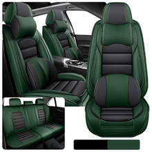 Load image into Gallery viewer, Full Coverage Black Leather Car Seat Cover Classical Luxury Style, Automotive Vehicle Cushion Universal Fit