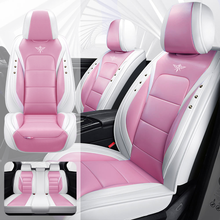 Load image into Gallery viewer, Full Coverage Black Leather Car Seat Cover Street Standard Style, Automotive Vehicle Cushion Universal Fit