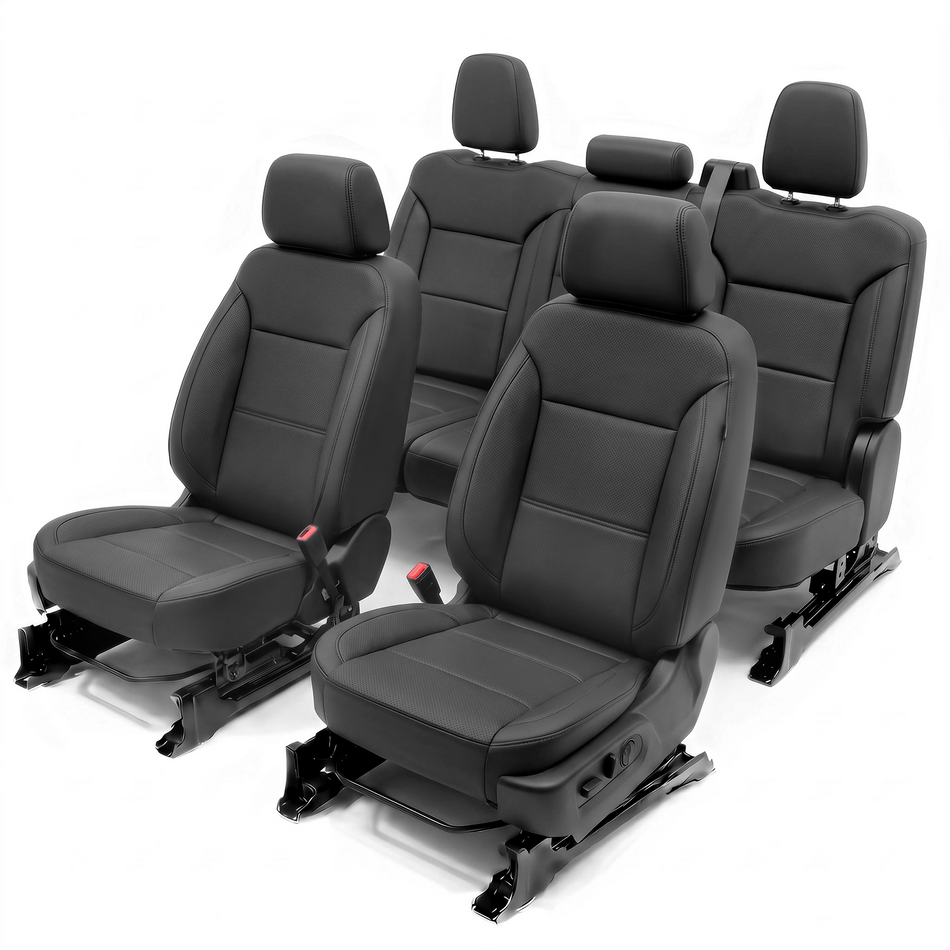 2019-2026 Chevrolet Silverado LTZ Seat Covers, Black, 5-Seat Standard Set, Vehicle-Specific Interior Protection