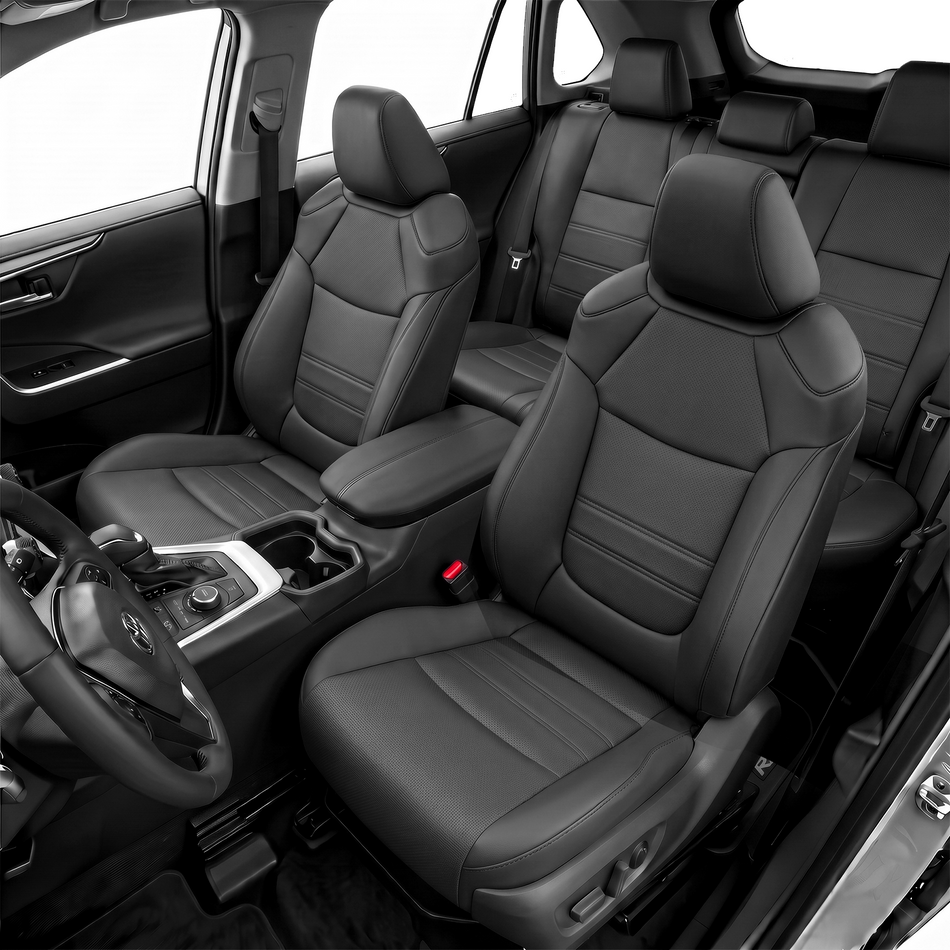 2019-2025 Toyota rav4 LE Seat Covers, Black, 5-Seat Set, Vehicle-Specific Interior Protection