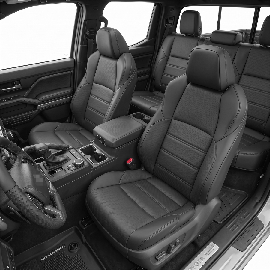 2005-2015 Toyota tacoma Seat Covers, Black, 5-Seat Set, Vehicle-Specific Interior Protection