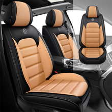 Load image into Gallery viewer, Full Coverage Black Leather Car Seat Cover Classical Standard Style, Automotive Vehicle Cushion Universal Fit