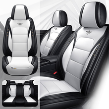 Load image into Gallery viewer, Full Coverage Black Leather Car Seat Cover Street Standard Style, Automotive Vehicle Cushion Universal Fit