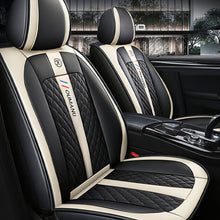 Load image into Gallery viewer, Full Coverage Black Leather Car Seat Cover Street Standard Style, Automotive Vehicle Cushion Universal Fit