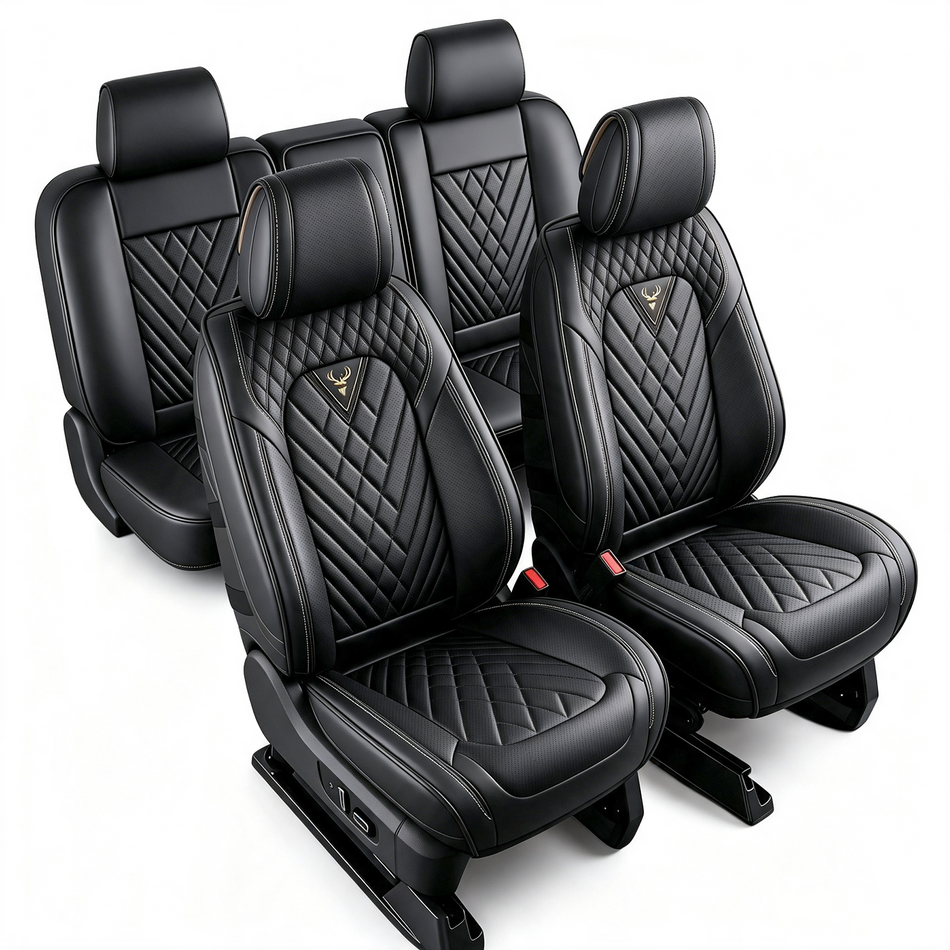 Ford F-150 Seat Covers, Black, 5-Seat Standard Set, Vehicle-Specific Interior Protection