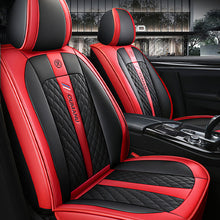 Load image into Gallery viewer, Full Coverage Black Leather Car Seat Cover Street Standard Style, Automotive Vehicle Cushion Universal Fit