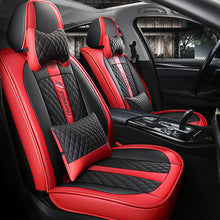Load image into Gallery viewer, Full Coverage Black Leather Car Seat Cover Street Luxury Style, Automotive Vehicle Cushion Universal Fit