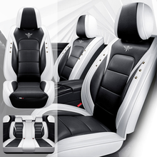Load image into Gallery viewer, Full Coverage Black Leather Car Seat Cover Street Standard Style, Automotive Vehicle Cushion Universal Fit