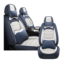 Load image into Gallery viewer, Full Coverage Black Leather Car Seat Cover Sports’  Luxury Style, Automotive Vehicle Cushion Universal Fit