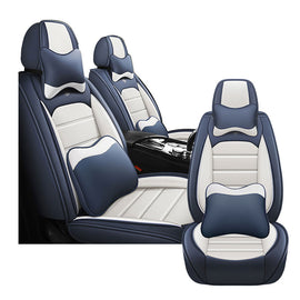 Full Coverage Black Leather Car Seat Cover Sports’  Luxury Style, Automotive Vehicle Cushion Universal Fit