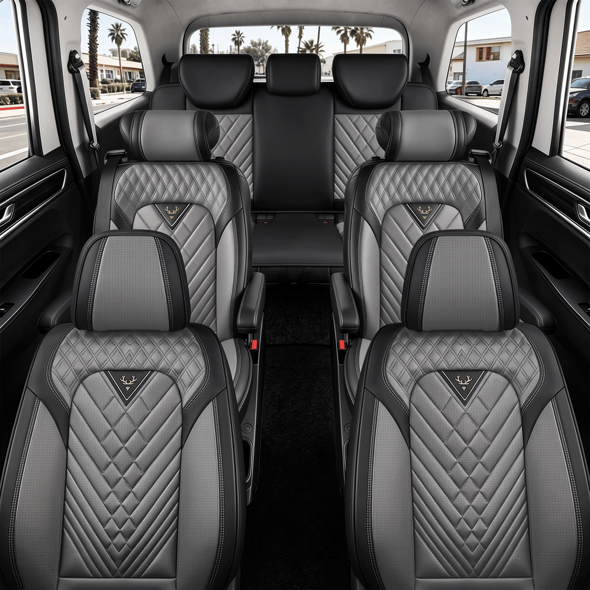 SITCOVER Seat Covers for Odyssey, Series 45, 7-Seat, Black/Gray