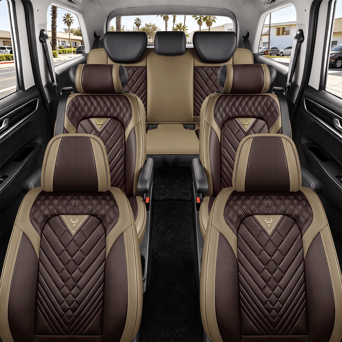 SITCOVER Seat Covers for Odyssey, Series 45, 7-Seat, Beige/Brown