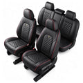 SITCOVER Universal Car Seat Covers - Series 45, 5-Seat, Black/Red