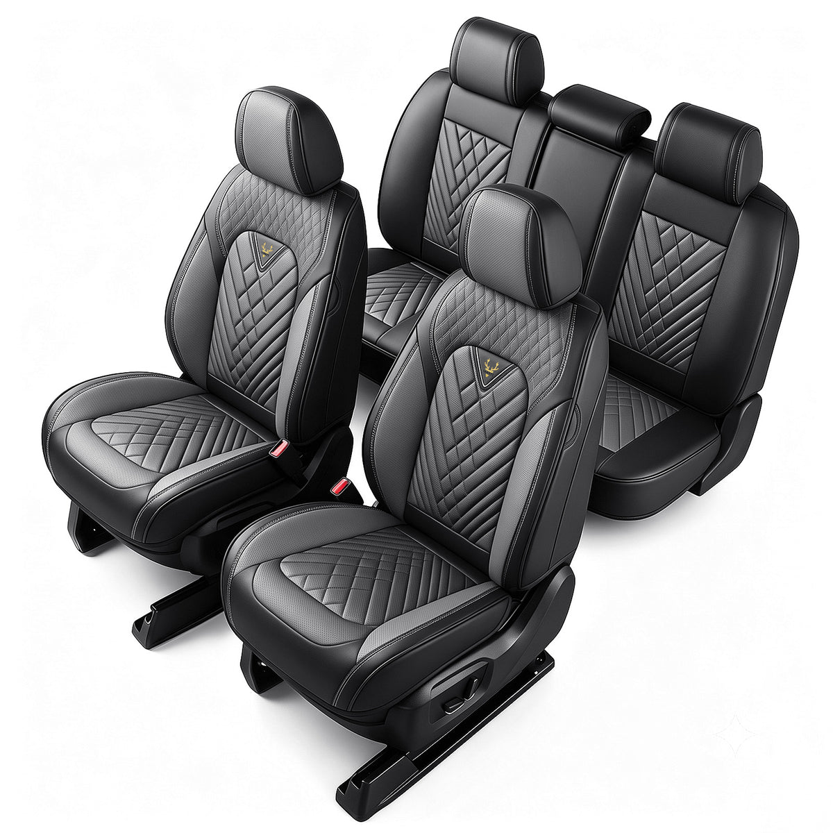 SITCOVER Universal Car Seat Covers - Series 45, 5-Seat, Black/Gray