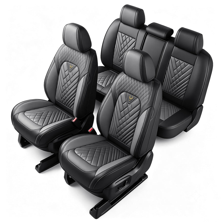 SITCOVER Universal Car Seat Covers - Series 45, 5-Seat, Black/Gray