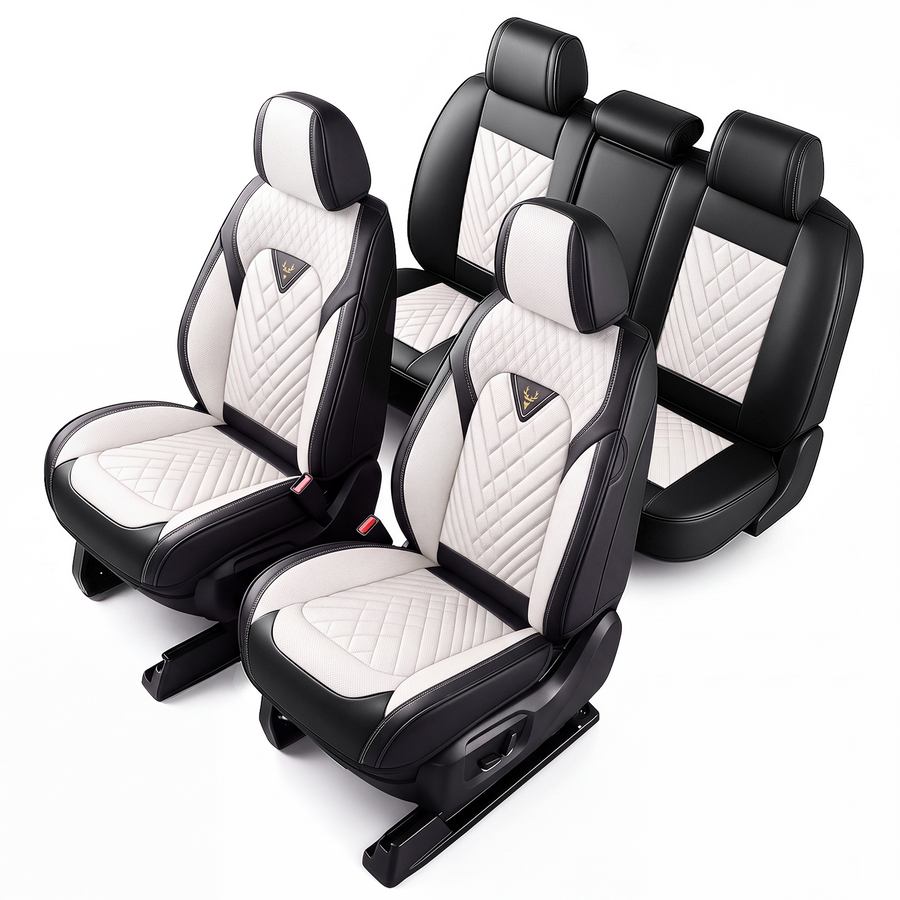 SITCOVER Universal Car Seat Covers - Series 45, 5-Seat, Black/Beige