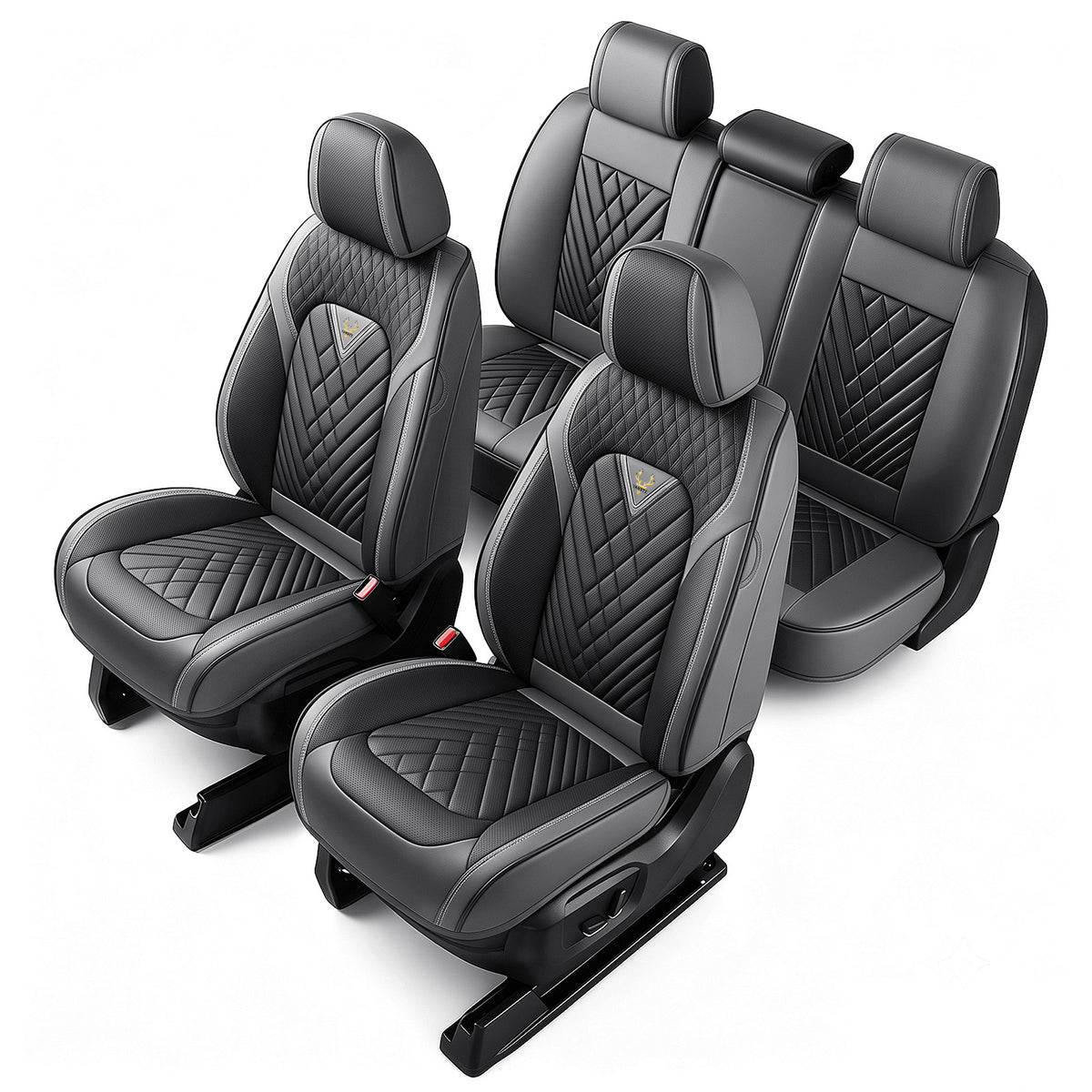 SITCOVER Universal Car Seat Covers - Series 45, 5-Seat, Gray/Black