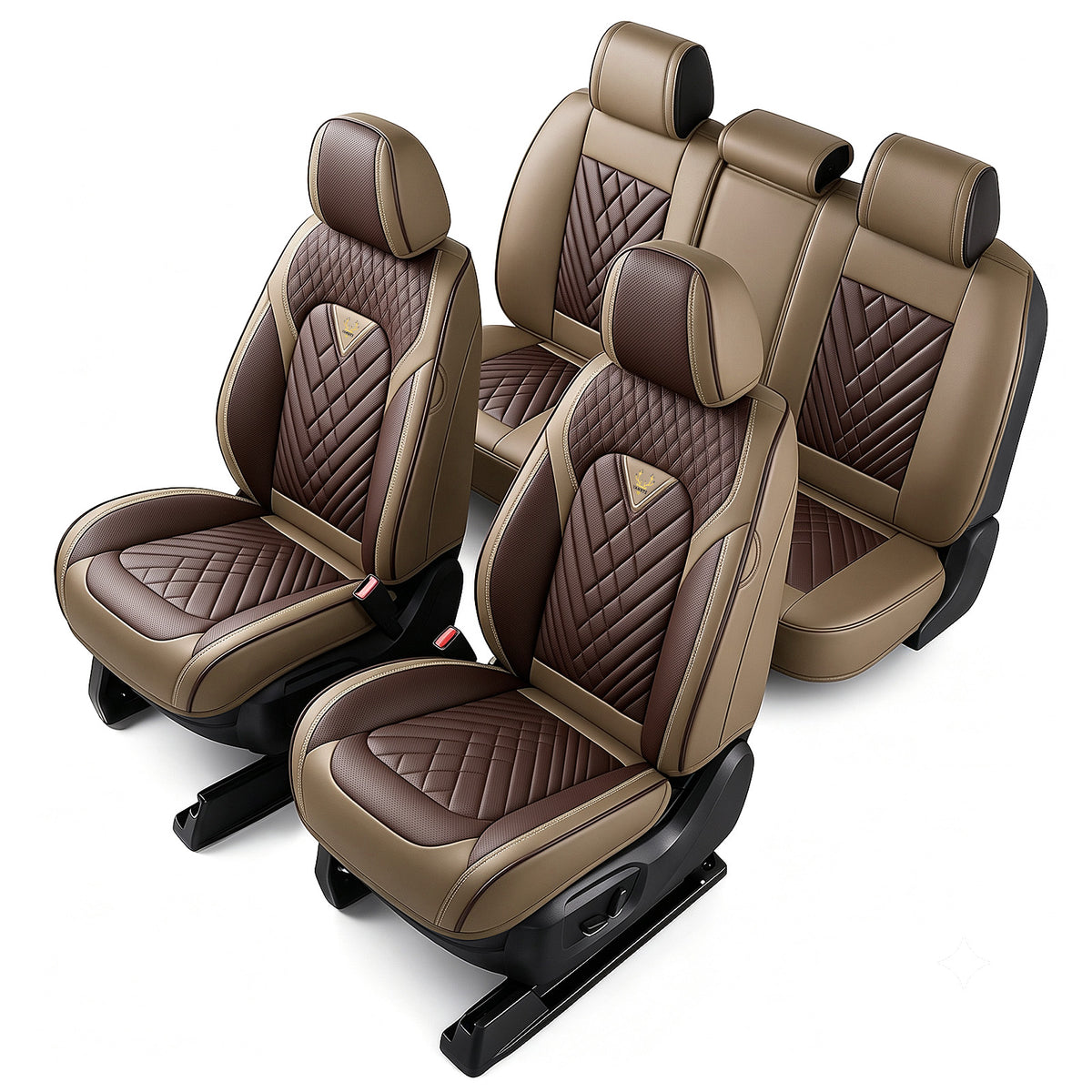 SITCOVER Universal Car Seat Covers - Series 45, 5-Seat, Beige/Brown
