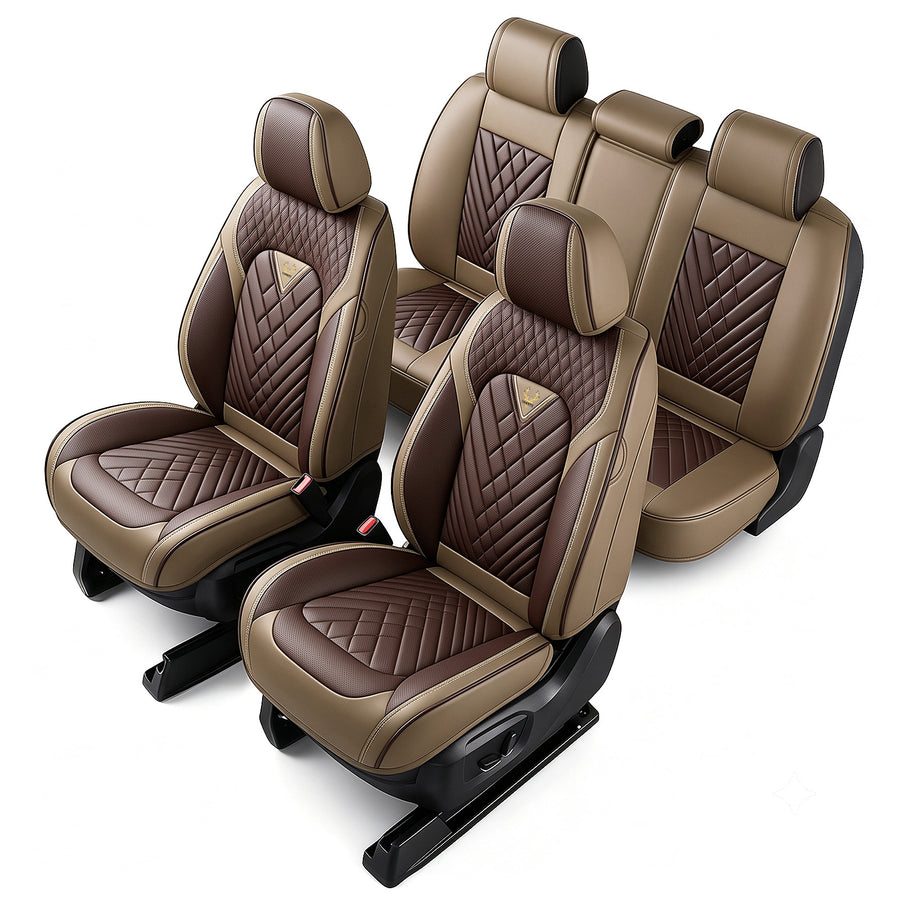 SITCOVER Universal Car Seat Covers - Series 45, 5-Seat, Beige/Brown