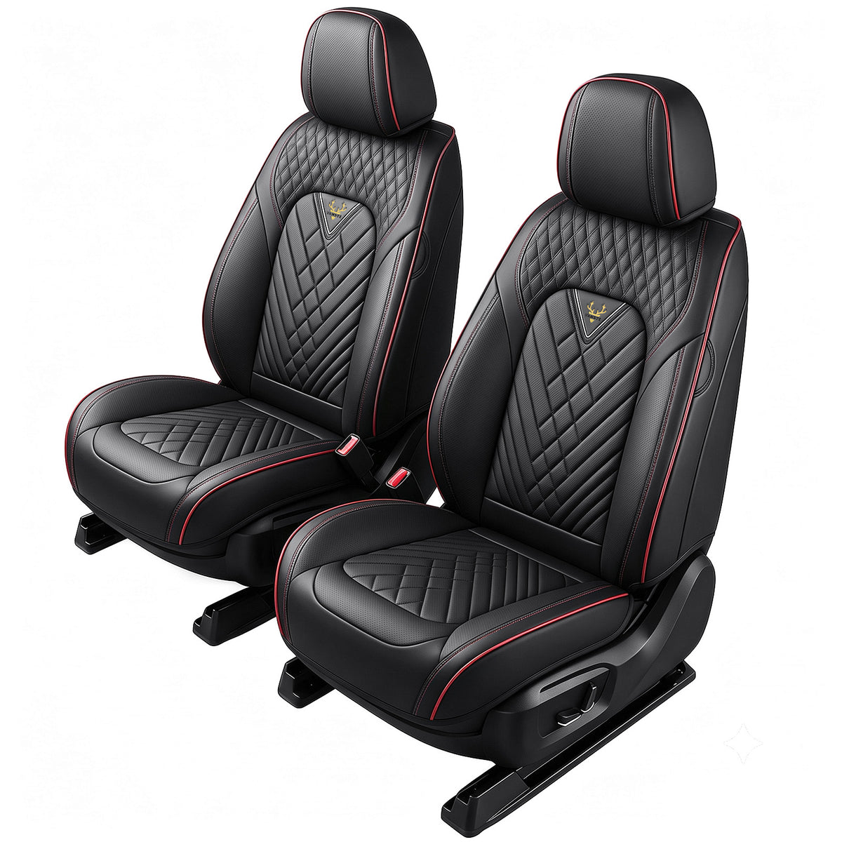 SITCOVER Universal Car Seat Covers - Series 45, 2-Seat, Black/Red