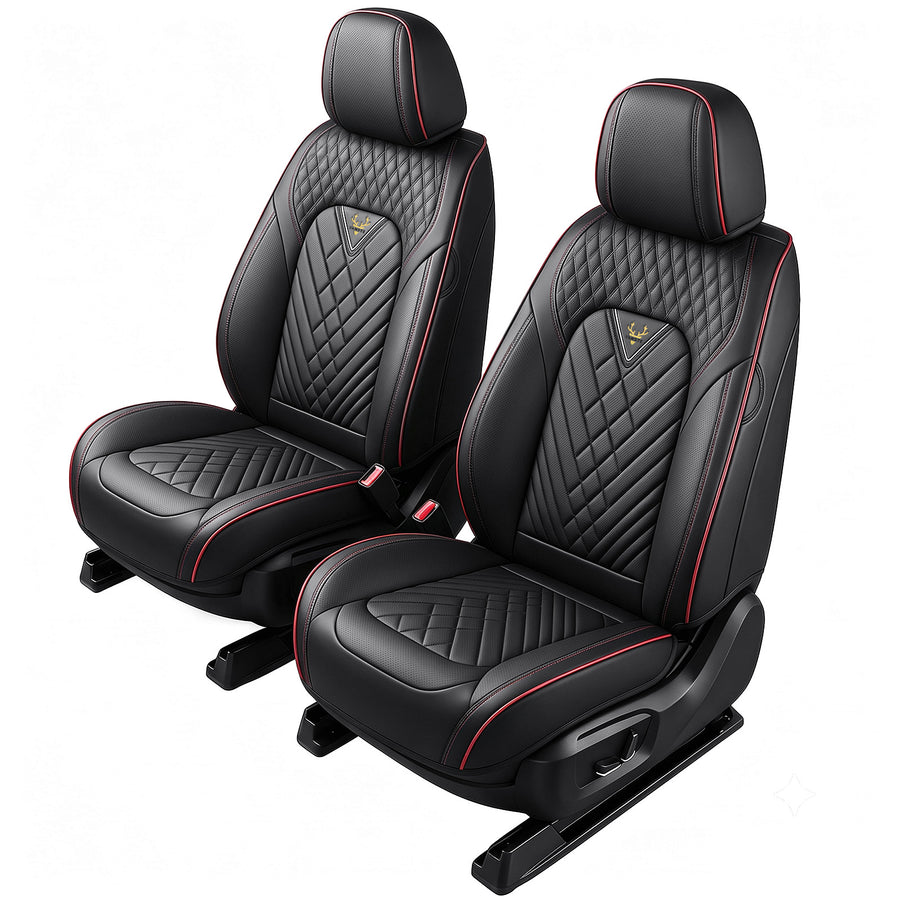 SITCOVER Universal Car Seat Covers - Series 45, 2-Seat, Black/Red