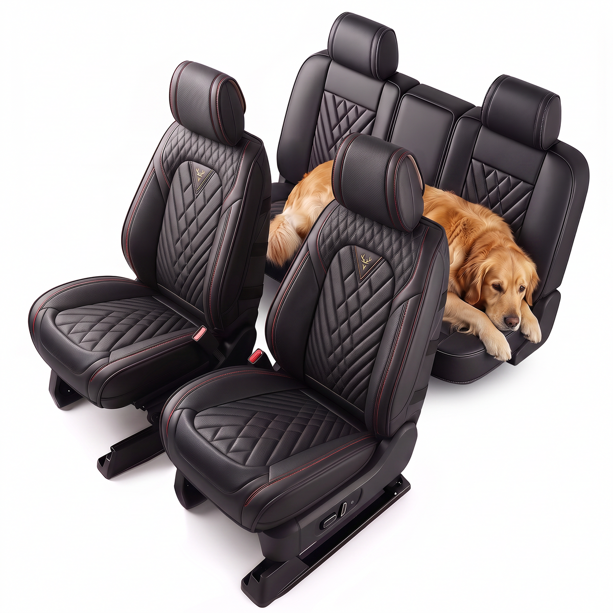 SITCOVER Seat Covers for Wrangler, Series 45, 5-Seat, Black/Red